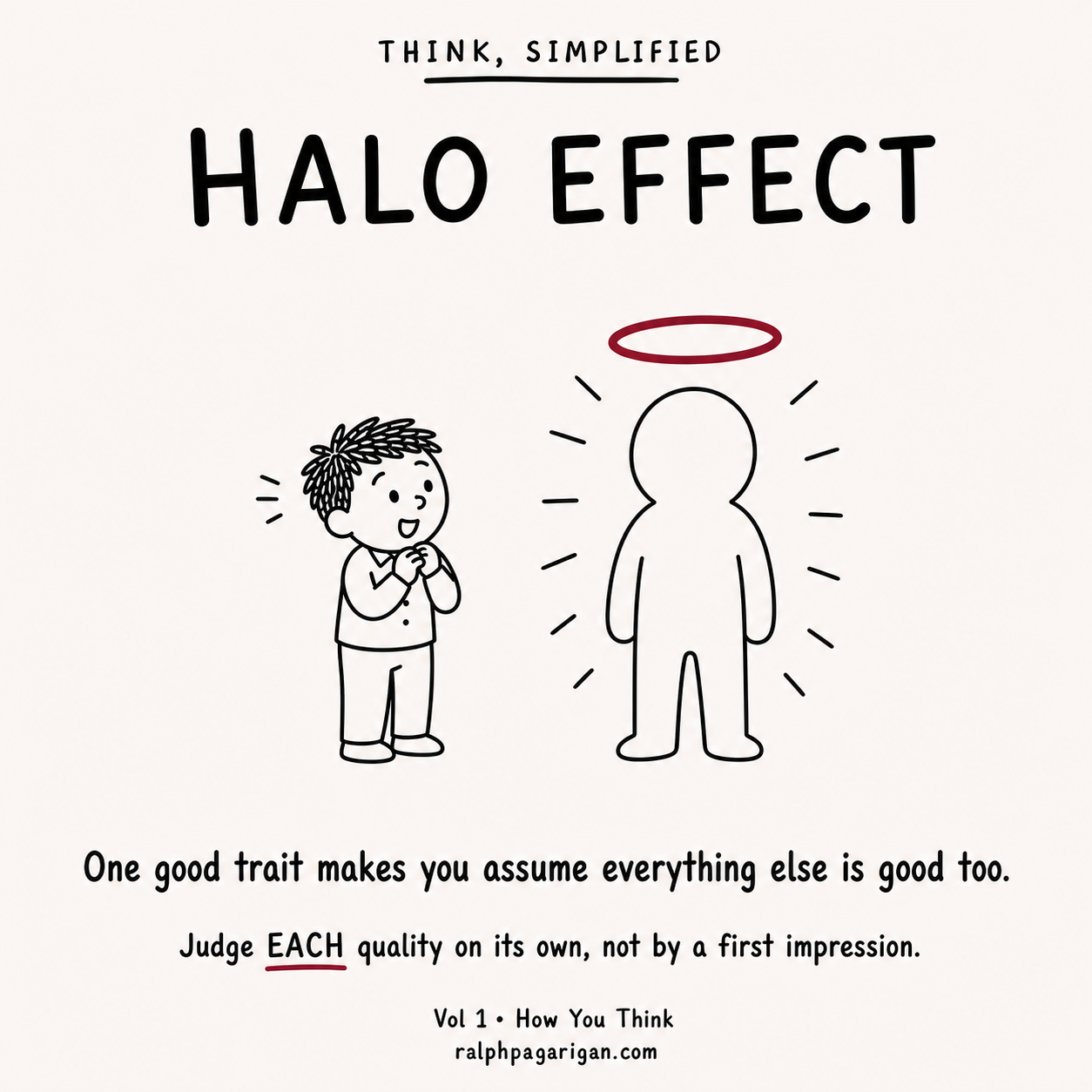 Doodle explaining Halo Effect